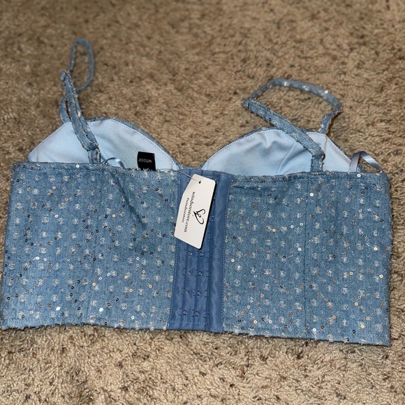 sequence denim corset top - Picture 2 of 2